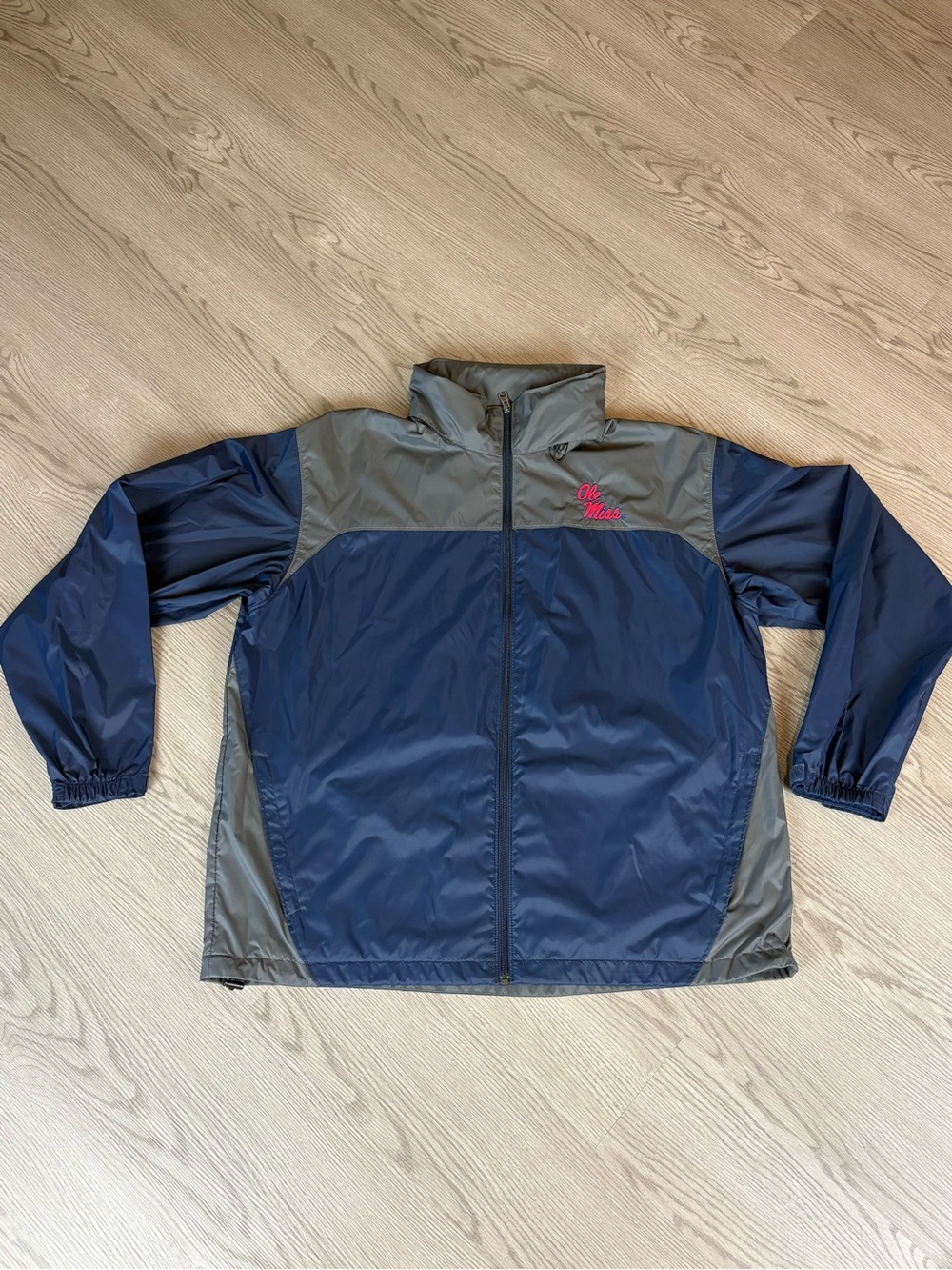 Columbia Ole Miss Men's Navy and Gray Windbreaker